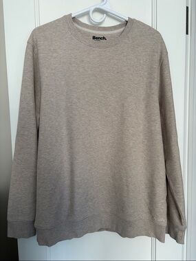 Men’s Bench Beige Waffle Knit Long Sleeve Crew
